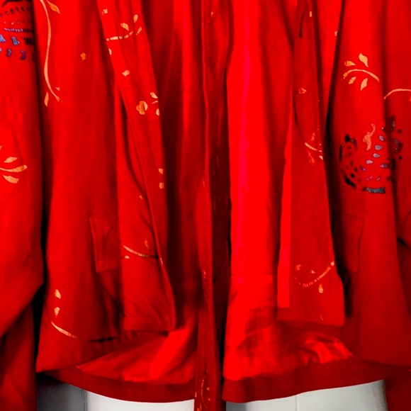 Vintage Cowgirl southwest suede Vintage Red Santa Fe Skirt & wrapjacket - Picture 14 of 15